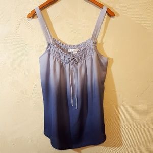 Lauren Conrad Silky Nearly Sheer Fading Blues Tank